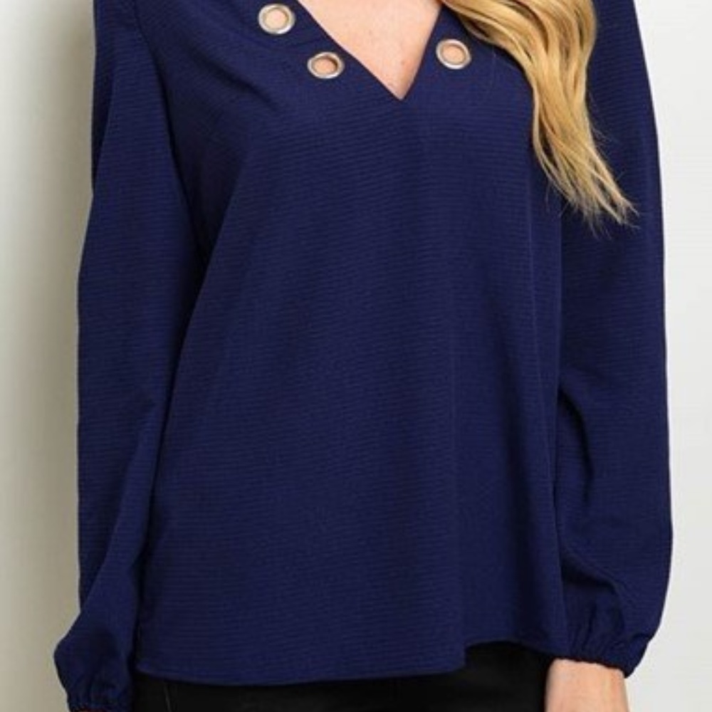 Fashionable Cut-Out Front Blouse